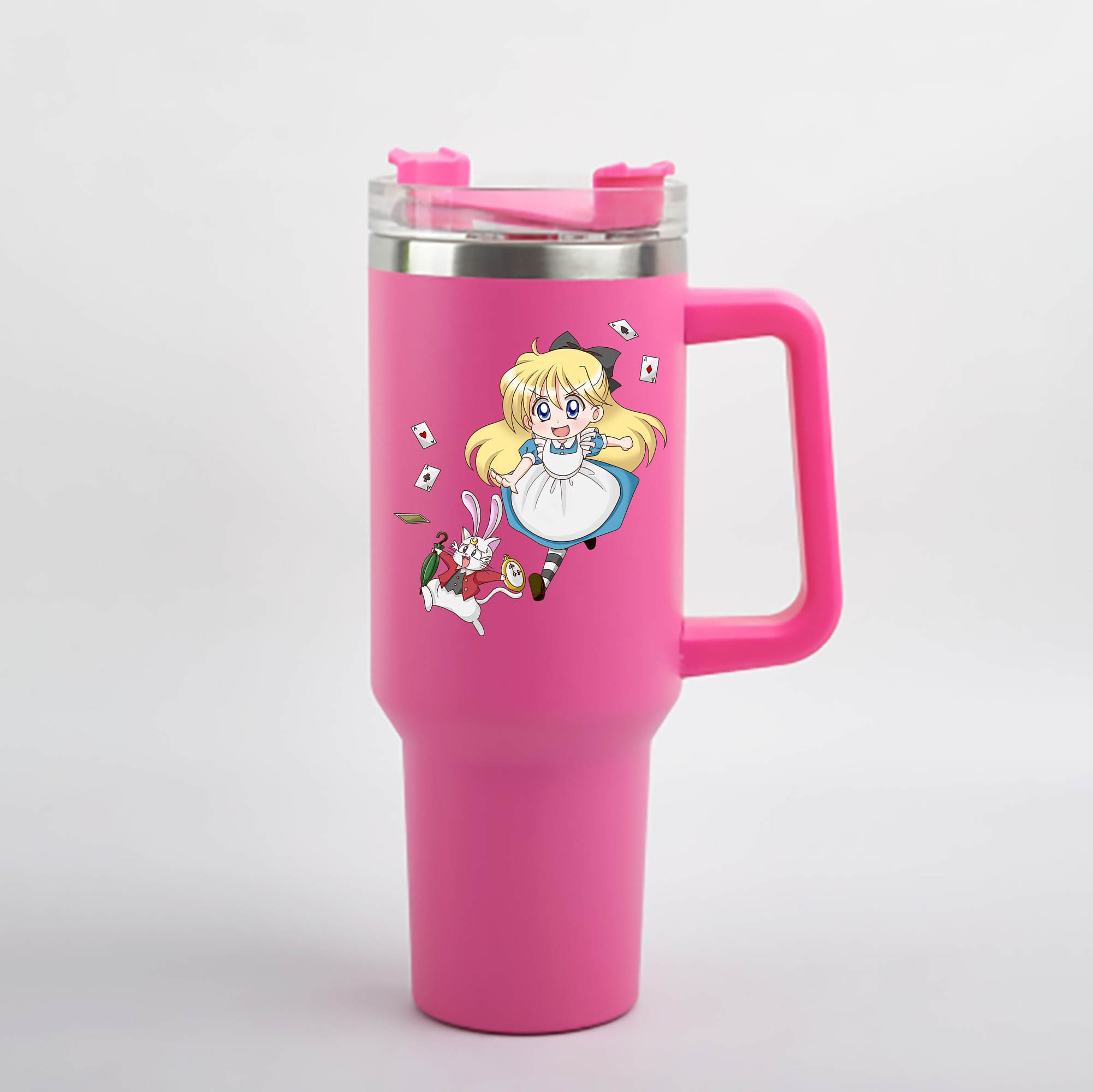 （画像用） 美少女戦士セーラームーン 愛野 美奈子 あいの みなこ Sailor Moon Aino Minako 1200mL車用タンブラー - クリスタルステッカー（プラスチックストロー付き）